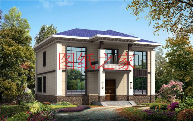 簡(jiǎn)約美觀、經(jīng)濟(jì)實(shí)用的二層別墅設(shè)計(jì)圖，非常符合您建房的實(shí)際需要！