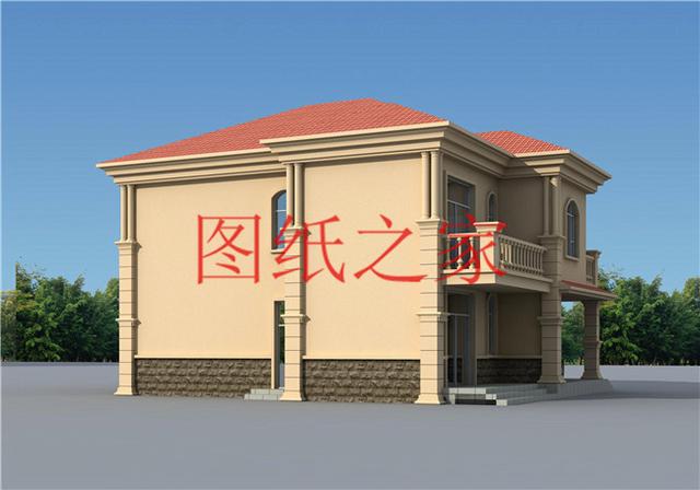 簡(jiǎn)約美觀、經(jīng)濟(jì)實(shí)用的二層別墅設(shè)計(jì)圖，非常符合您建房的實(shí)際需要！