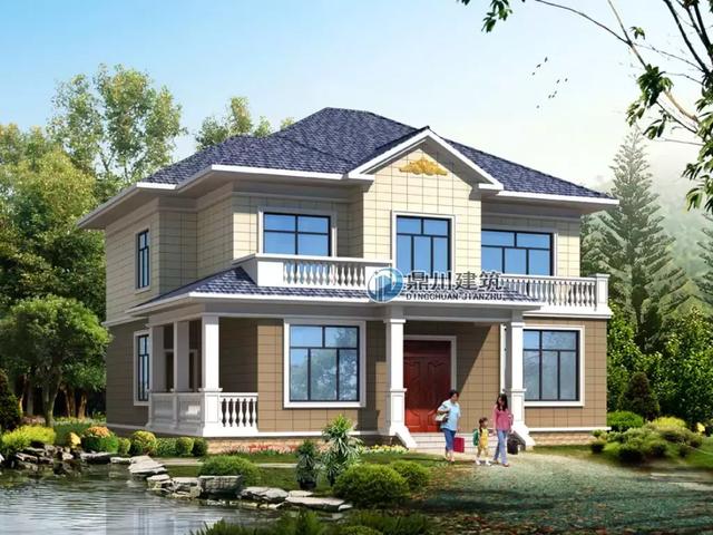 農(nóng)村二層別墅設(shè)計(jì)圖，6臥3廳1書房帶堂屋，年輕人最愛的戶型！