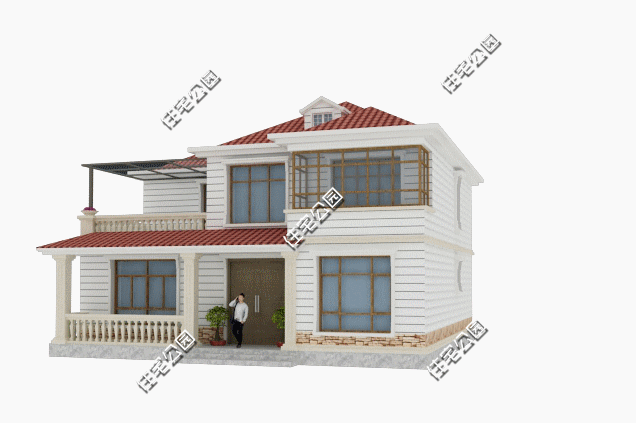 田園別墅設(shè)計圖，內(nèi)外兼修，設(shè)計獨特，外觀靚麗。