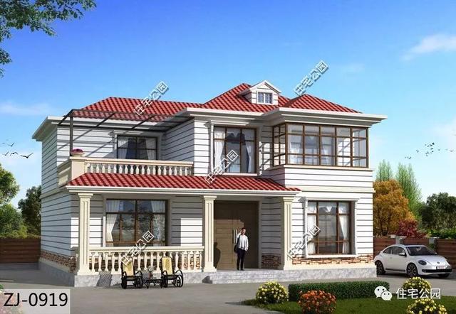 田園別墅設(shè)計圖，內(nèi)外兼修，設(shè)計獨特，外觀靚麗。