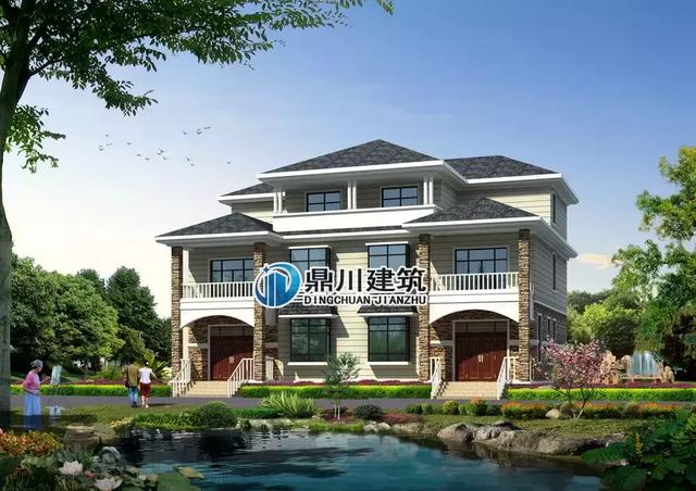 8套雙拼別墅設(shè)計(jì)圖，兄弟別墅這樣建，氣派實(shí)用有面子。