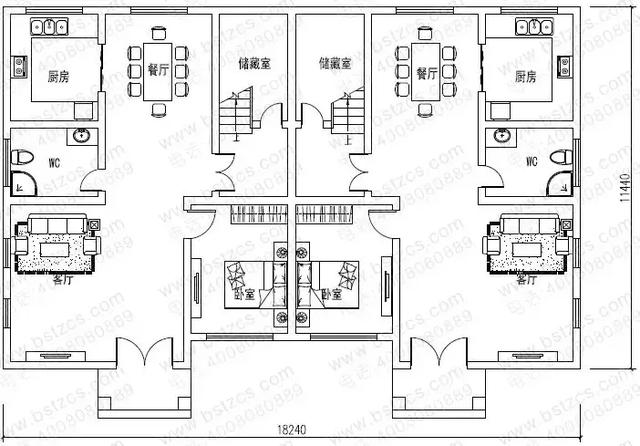 8套雙拼別墅設(shè)計(jì)圖，兄弟別墅這樣建，氣派實(shí)用有面子。
