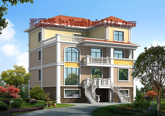 美觀三層半農(nóng)村自建房圖片，大家都喜歡的溫馨住宅！