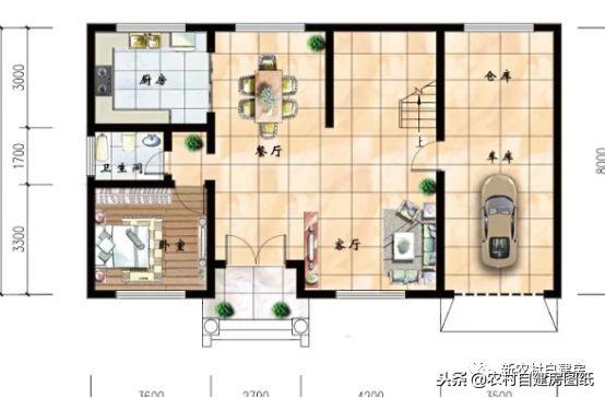 三層別墅設(shè)計圖，帶車庫主體25萬起，值不值你說了算！