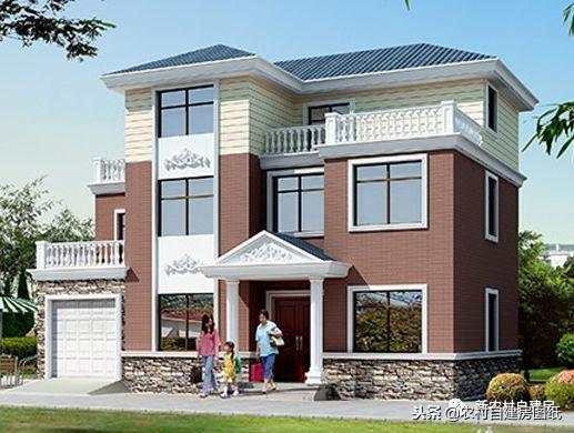 三層別墅設(shè)計圖，帶車庫主體25萬起，值不值你說了算！