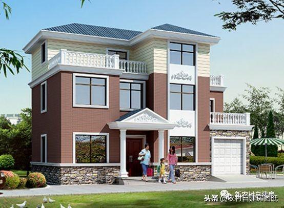 三層別墅設(shè)計圖，帶車庫主體25萬起，值不值你說了算！