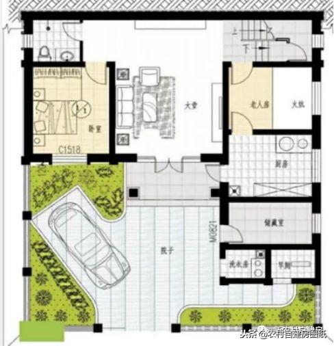 3款中式帶院別墅設(shè)計(jì)圖，你與世外桃源就差一個(gè)庭院！
