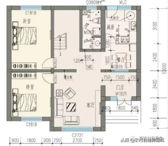 3款中式帶院別墅設(shè)計(jì)圖，你與世外桃源就差一個(gè)庭院！