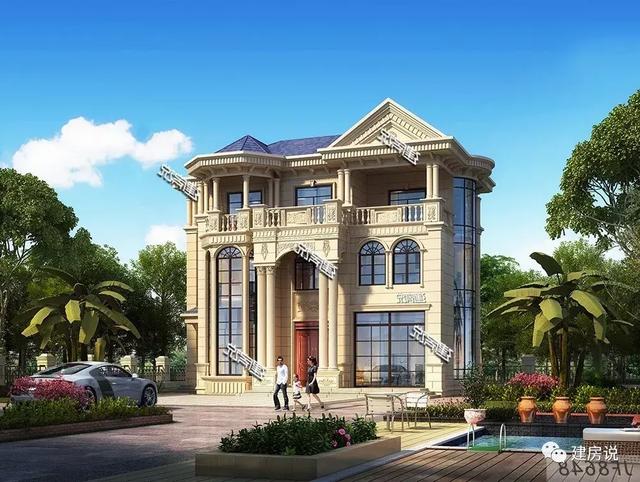 高貴氣派的別墅設(shè)計圖，建一棟在村里，全村人關(guān)注的焦點。