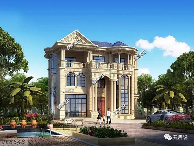 高貴氣派的別墅設(shè)計圖，建一棟在村里，全村人關(guān)注的焦點。