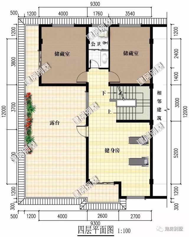 平屋頂+大露臺農(nóng)村自建房，室外晾曬空間多。