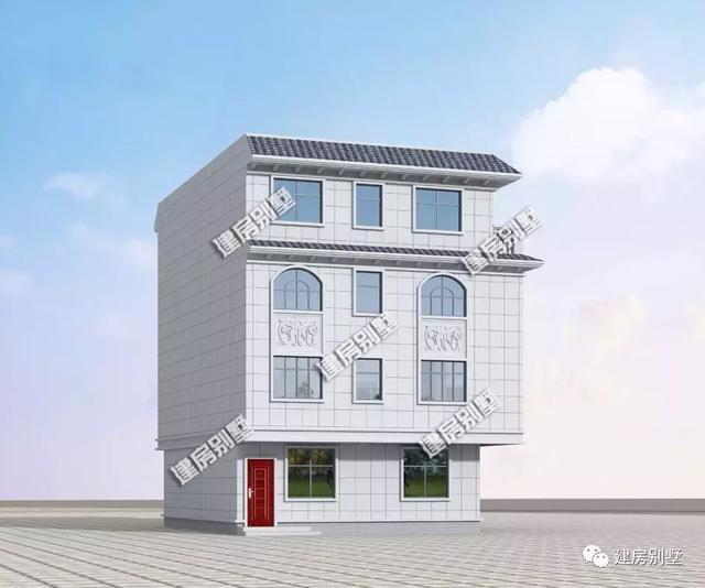 平屋頂+大露臺農(nóng)村自建房，室外晾曬空間多。