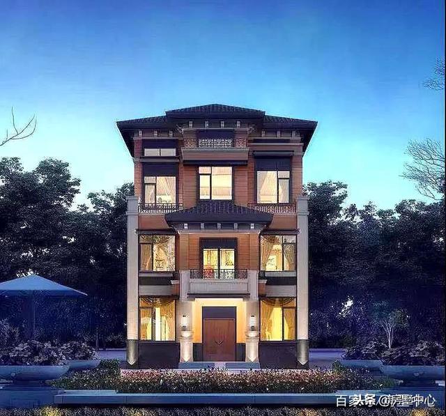 三層新中式別墅設(shè)計圖，外觀獨特精美，這樣的房子才值得傳承