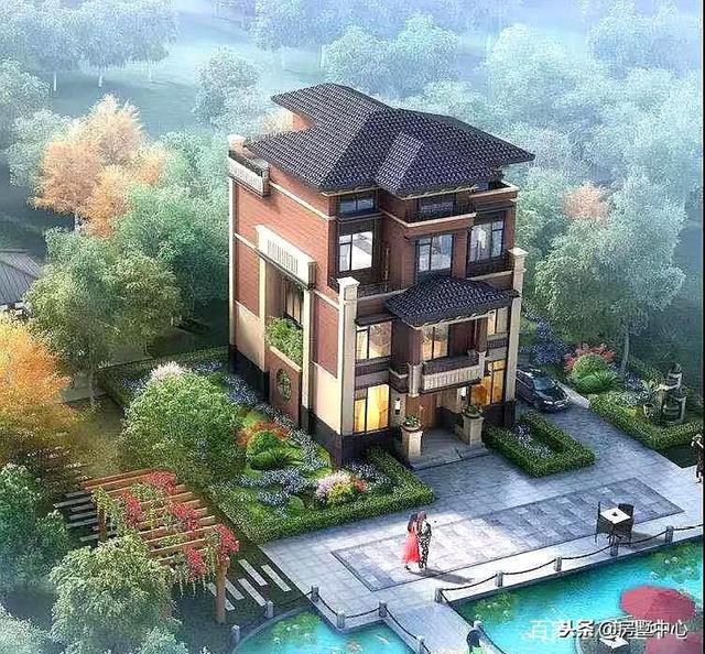 三層新中式別墅設(shè)計圖，外觀獨特精美，這樣的房子才值得傳承