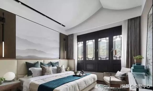 新中式園林別墅設計圖，一間中庭連兩家，兄弟同心父母樂！