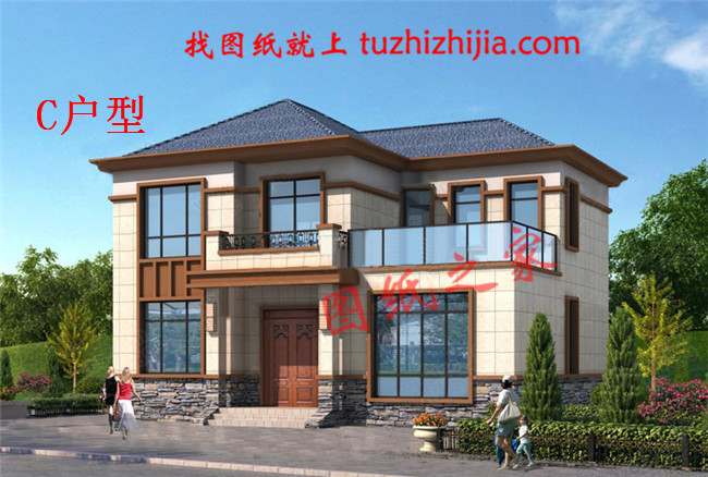 新農(nóng)村二層帶露臺(tái)經(jīng)濟(jì)型小別墅設(shè)計(jì)圖紙