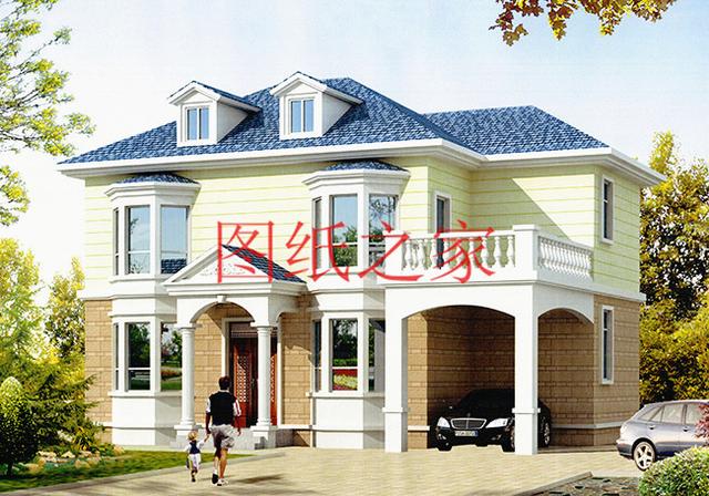 時(shí)尚小戶型獨(dú)棟二層別墅圖，占地100平左右，夠用也不浪費(fèi)！