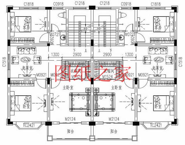 3套兄弟雙拼別墅戶型平面圖，比獨(dú)棟更美觀大氣！