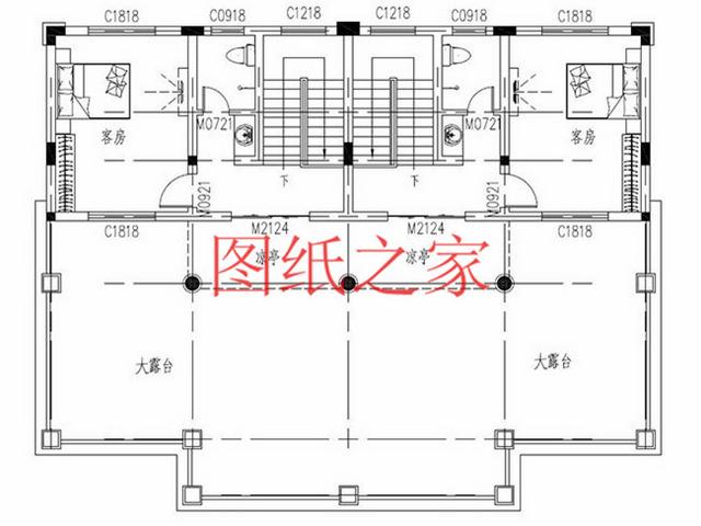 3套兄弟雙拼別墅戶型平面圖，比獨(dú)棟更美觀大氣！