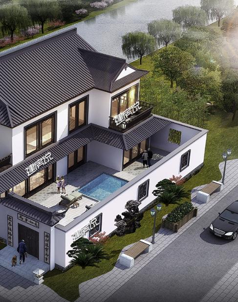 帶院子的中式別墅戶型圖，這才是成功人該有的生活