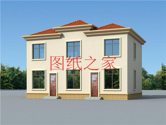 戶型方正的二層別墅圖，占地120平進(jìn)深9米多，非常符合農(nóng)村需求！