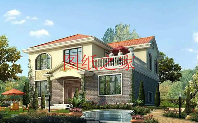 戶型方正的二層別墅圖，占地120平進(jìn)深9米多，非常符合農(nóng)村需求！