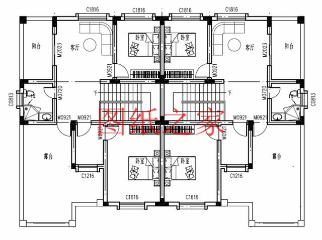 5套三層雙拼別墅方案，單戶(hù)100平左右，對(duì)稱(chēng)設(shè)計(jì)彰顯房屋氣勢(shì)！