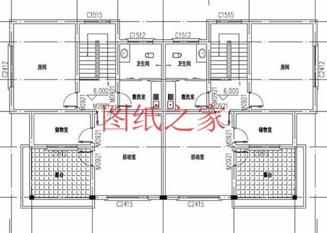 5套三層雙拼別墅方案，單戶(hù)100平左右，對(duì)稱(chēng)設(shè)計(jì)彰顯房屋氣勢(shì)！