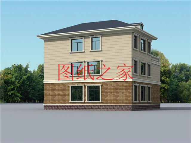 5套三層雙拼別墅方案，單戶(hù)100平左右，對(duì)稱(chēng)設(shè)計(jì)彰顯房屋氣勢(shì)！