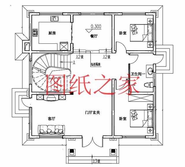 11X11米農(nóng)村三層別墅設(shè)計(jì)圖紙，省錢又省地，是你最好的選擇！