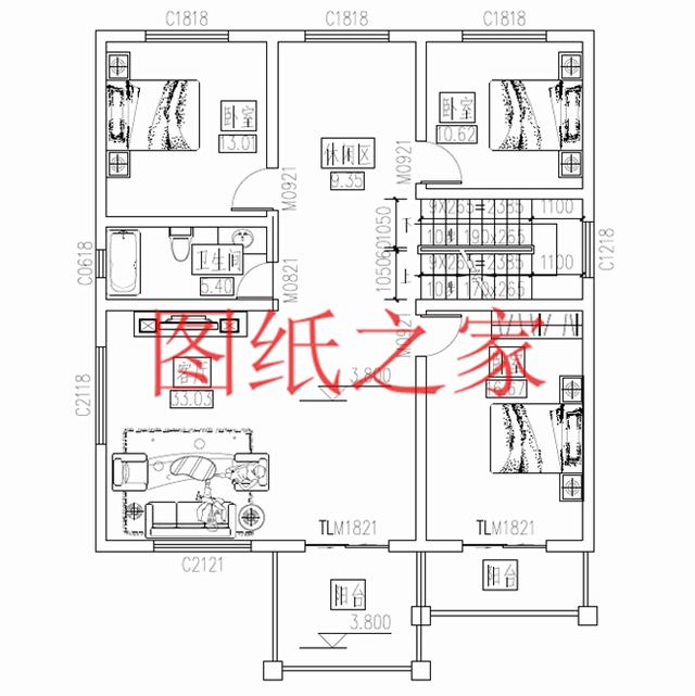 11X11米農(nóng)村三層別墅設(shè)計(jì)圖紙，省錢又省地，是你最好的選擇！