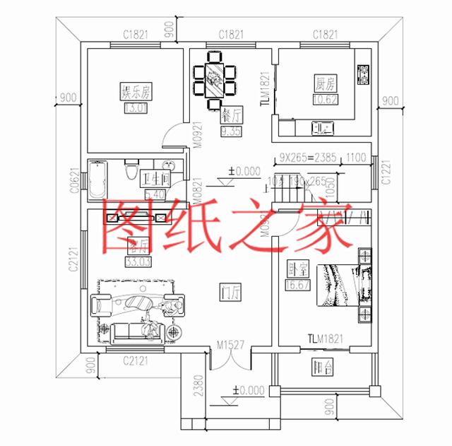 11X11米農(nóng)村三層別墅設(shè)計(jì)圖紙，省錢又省地，是你最好的選擇！