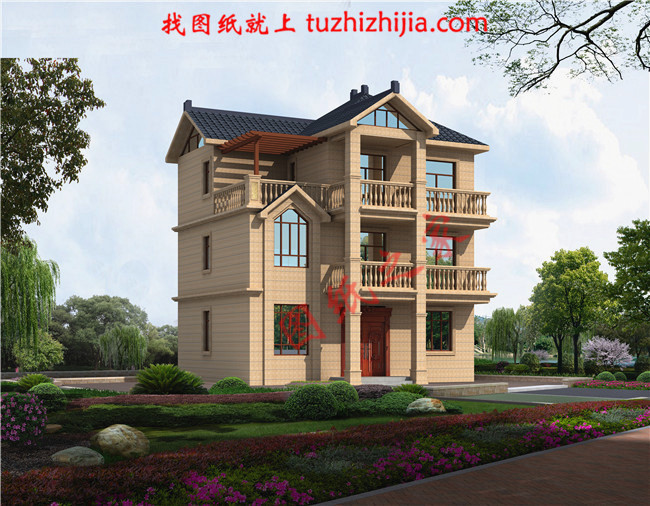 新農(nóng)村三層樓房設(shè)計(jì)圖,造價(jià)17萬(wàn)圖片含設(shè)計(jì)，簡(jiǎn)單好看還省錢(qián)！