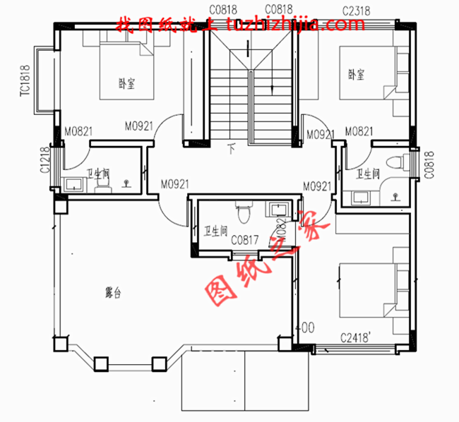 經(jīng)濟(jì)型農(nóng)村二層半別墅房屋設(shè)計(jì)圖，只要30萬(wàn)就能建成！