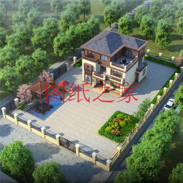 10X12、12X10米兩種尺寸的120平農(nóng)村三層別墅，造價(jià)只要30多萬(wàn)！