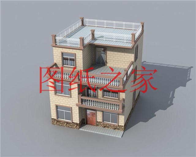 10X12、12X10米兩種尺寸的120平農(nóng)村三層別墅，造價(jià)只要30多萬(wàn)！