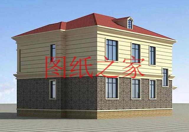 130平12X11米三層別墅，主體造價(jià)才40萬(wàn)，這下里子面子全有了！