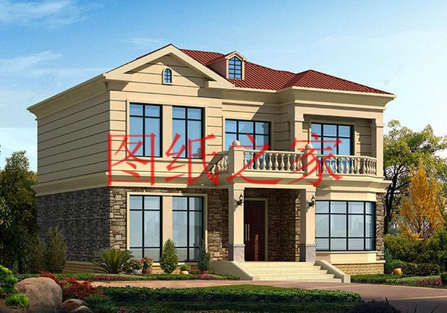 130平12X11米三層別墅，主體造價(jià)才40萬(wàn)，這下里子面子全有了！