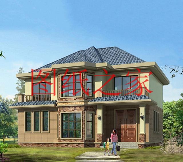 130平12X11米三層別墅，主體造價(jià)才40萬(wàn)，這下里子面子全有了！