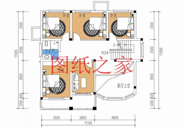 11X11米經(jīng)典大氣農(nóng)村三層別墅，方正戶型大家都喜歡！