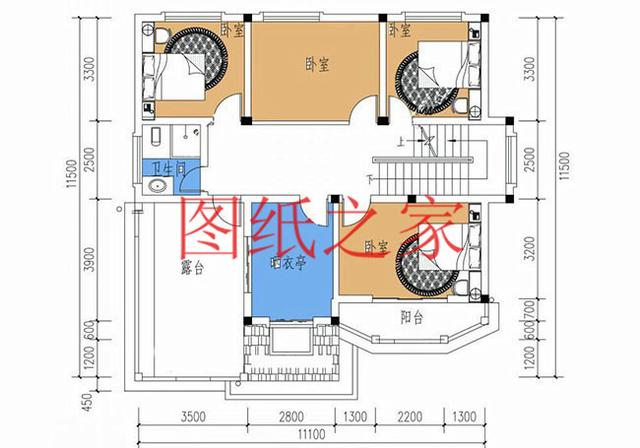 11X11米經(jīng)典大氣農(nóng)村三層別墅，方正戶型大家都喜歡！
