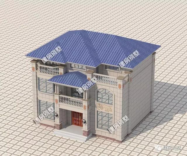 12×10.9米農(nóng)村三層別墅設(shè)計(jì)方案，衣物晾曬空間處理得非常巧妙