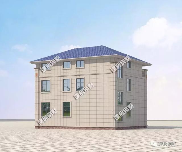 12×10.9米農(nóng)村三層別墅設(shè)計(jì)方案，衣物晾曬空間處理得非常巧妙