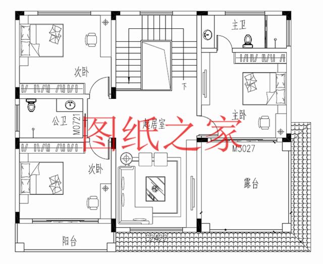 13x10米三層實(shí)用戶型，1帶車庫，1、3都有露臺(tái)，造價(jià)只要30萬！