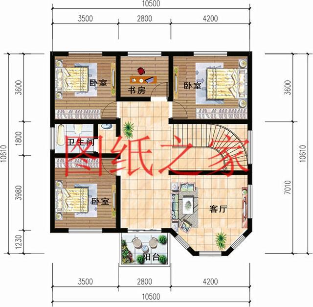 11x11米經(jīng)典二層別墅，精致漂亮、溫馨舒適，25萬就能建好！