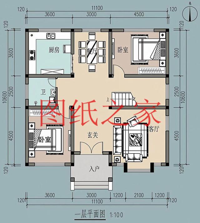 11x11米經(jīng)典二層別墅，精致漂亮、溫馨舒適，25萬就能建好！