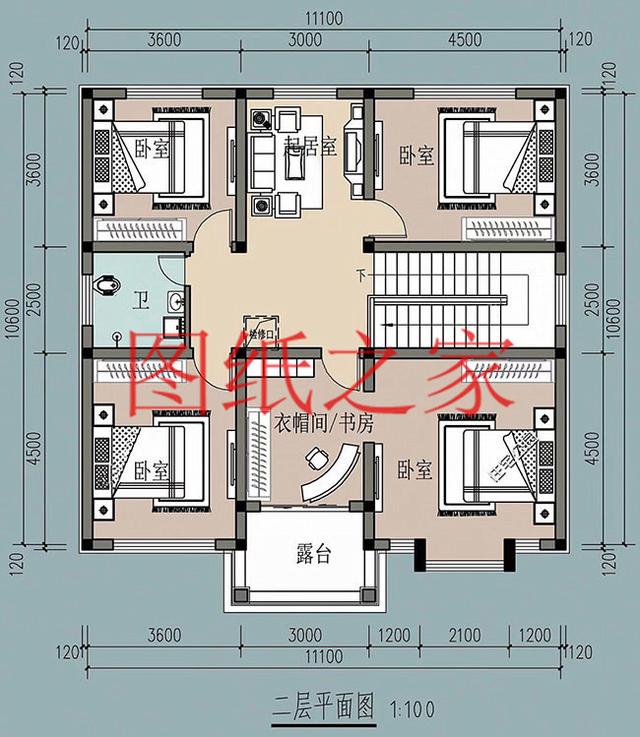 11x11米經(jīng)典二層別墅，精致漂亮、溫馨舒適，25萬就能建好！