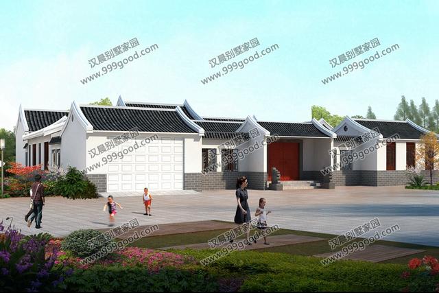 最美的農村一層中式四合院，武漢黃總蓋完這套別墅，全村人都羨慕！