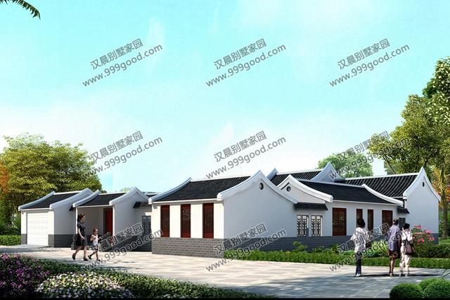 最美的農村一層中式四合院，武漢黃總蓋完這套別墅，全村人都羨慕！